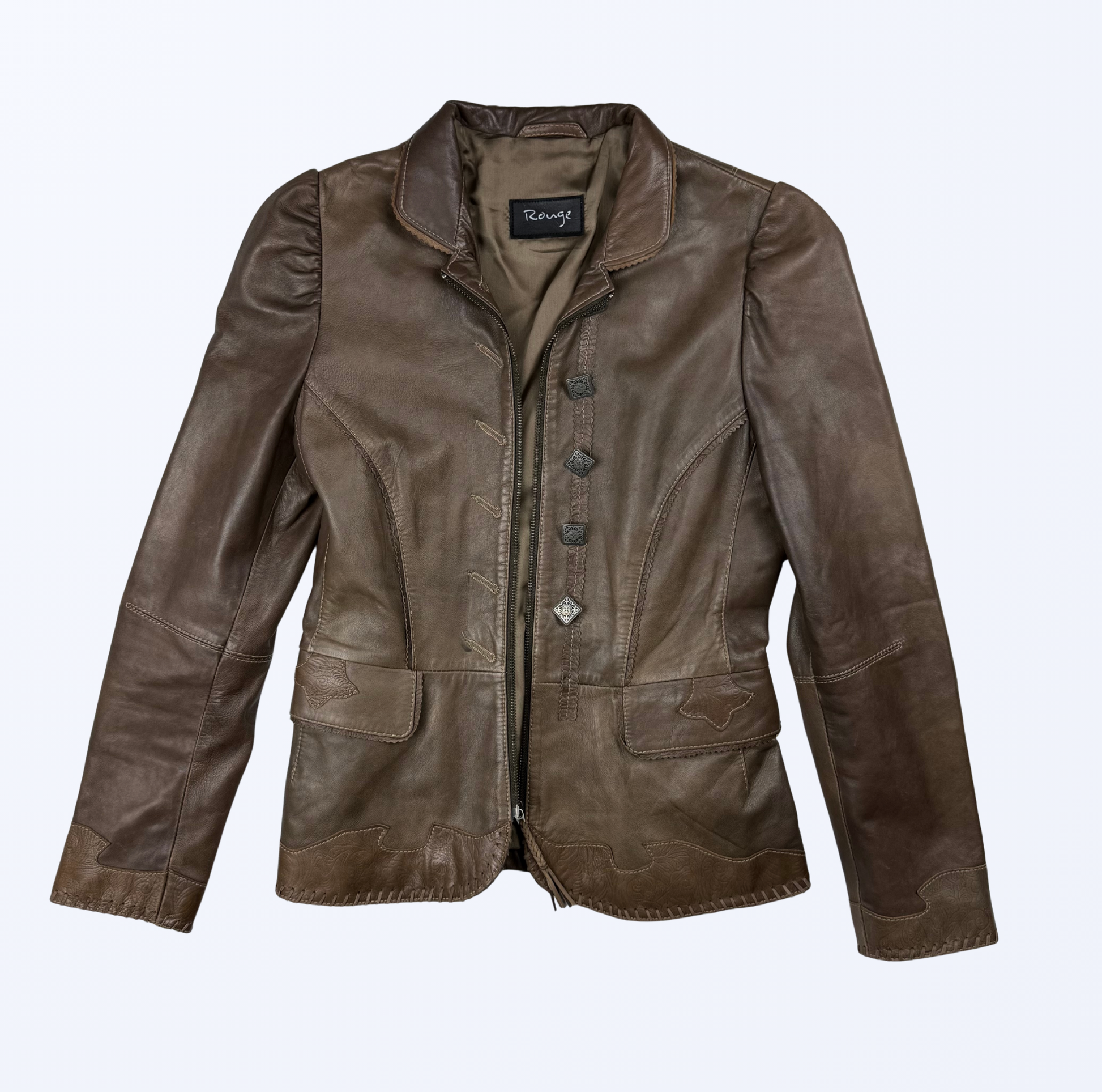 Rouge Lederjacke Cowboy Style Teos Vintage Onlineshop