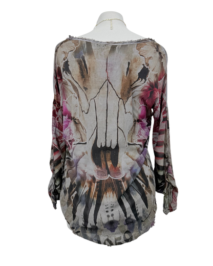 Rude Riders Oberteil Seide back print rare grunge 90s Style Teos vintage Onlineshop