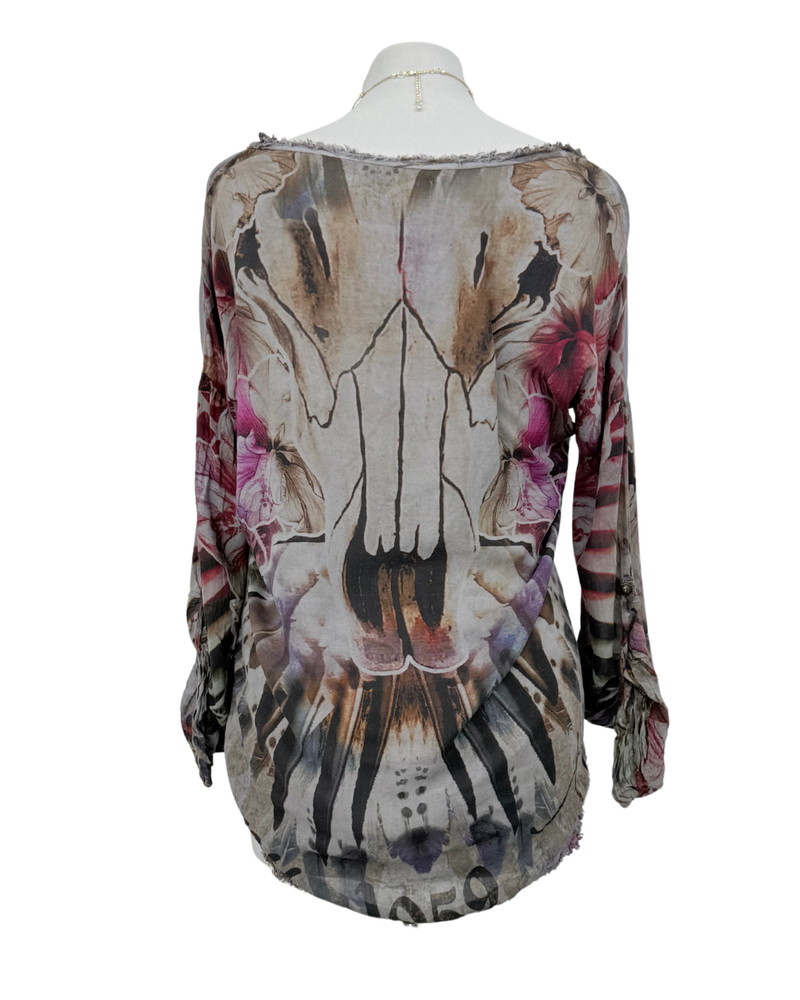 Rude Riders Oberteil Seide back print rare grunge 90s Style Teos vintage Onlineshop