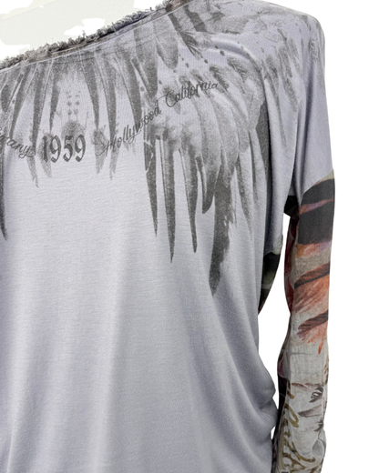 Rude Riders Oberteil Seide back print rare grunge 90s Style Teos vintage Onlineshop