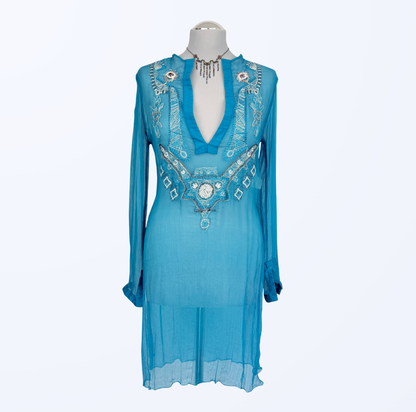 Save The Queend Seidenbluse Tunika Strand cover-up fairy