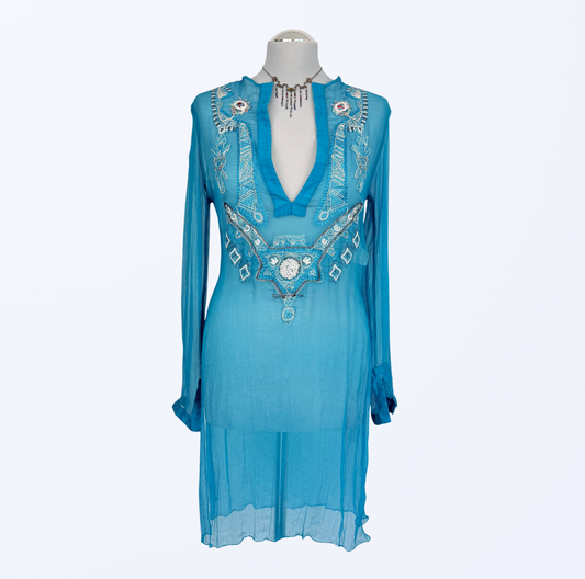 Save The Queend Seidenbluse Tunika Strand cover-up fairy
