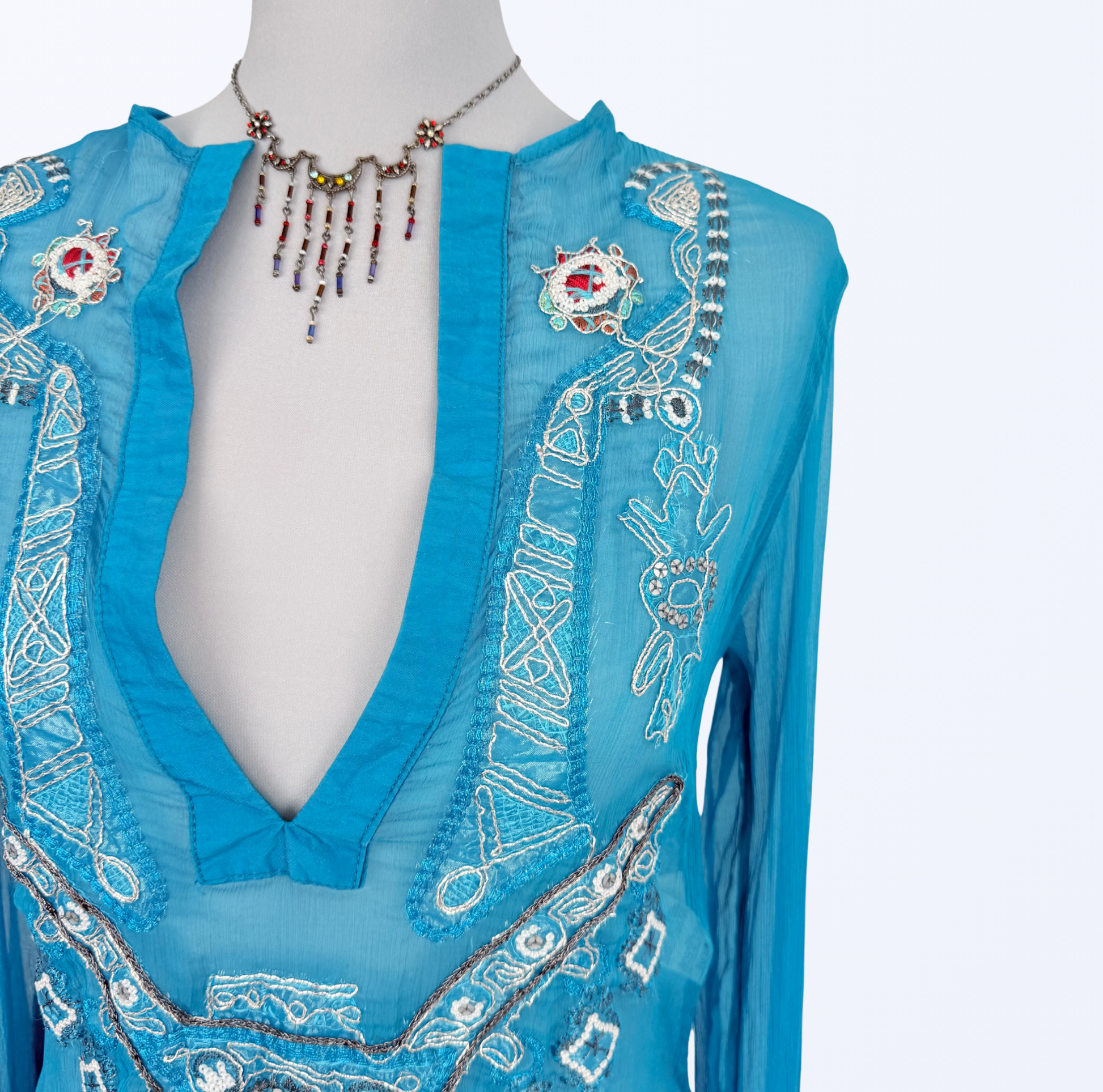 Save The Queend Seidenbluse Tunika Strand cover-up fairy
