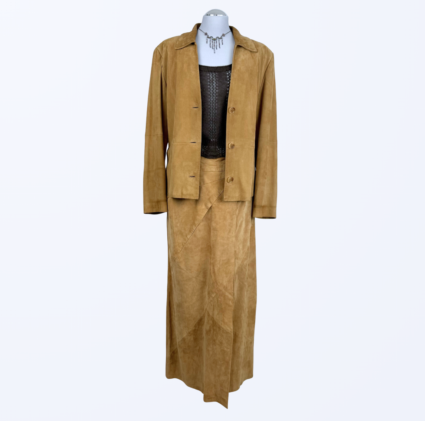 Uta Raasch Lederset Lederblazer Lederrock 90s 2000s besonderes Set Kostüm
