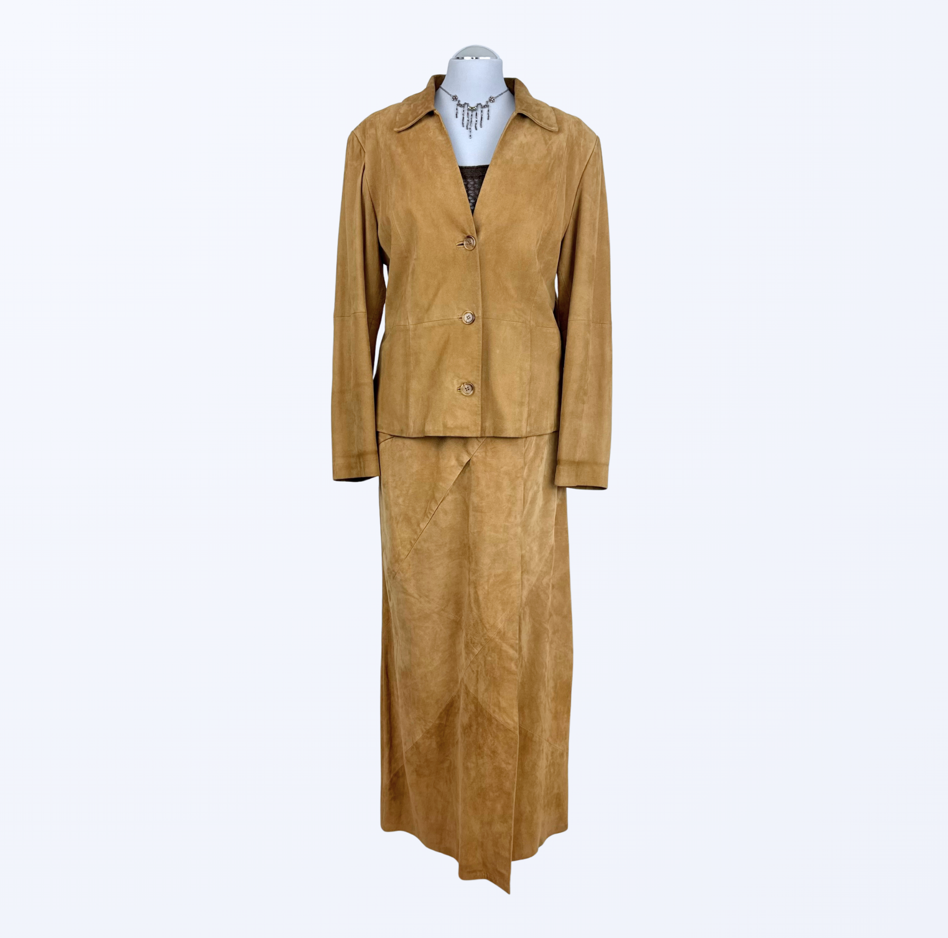 Uta Raasch Lederset Lederblazer Lederrock 90s 2000s besonderes Set Kostüm