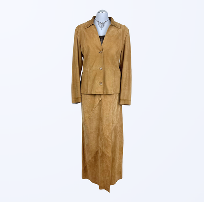 Uta Raasch Lederset Lederblazer Lederrock 90s 2000s besonderes Set Kostüm
