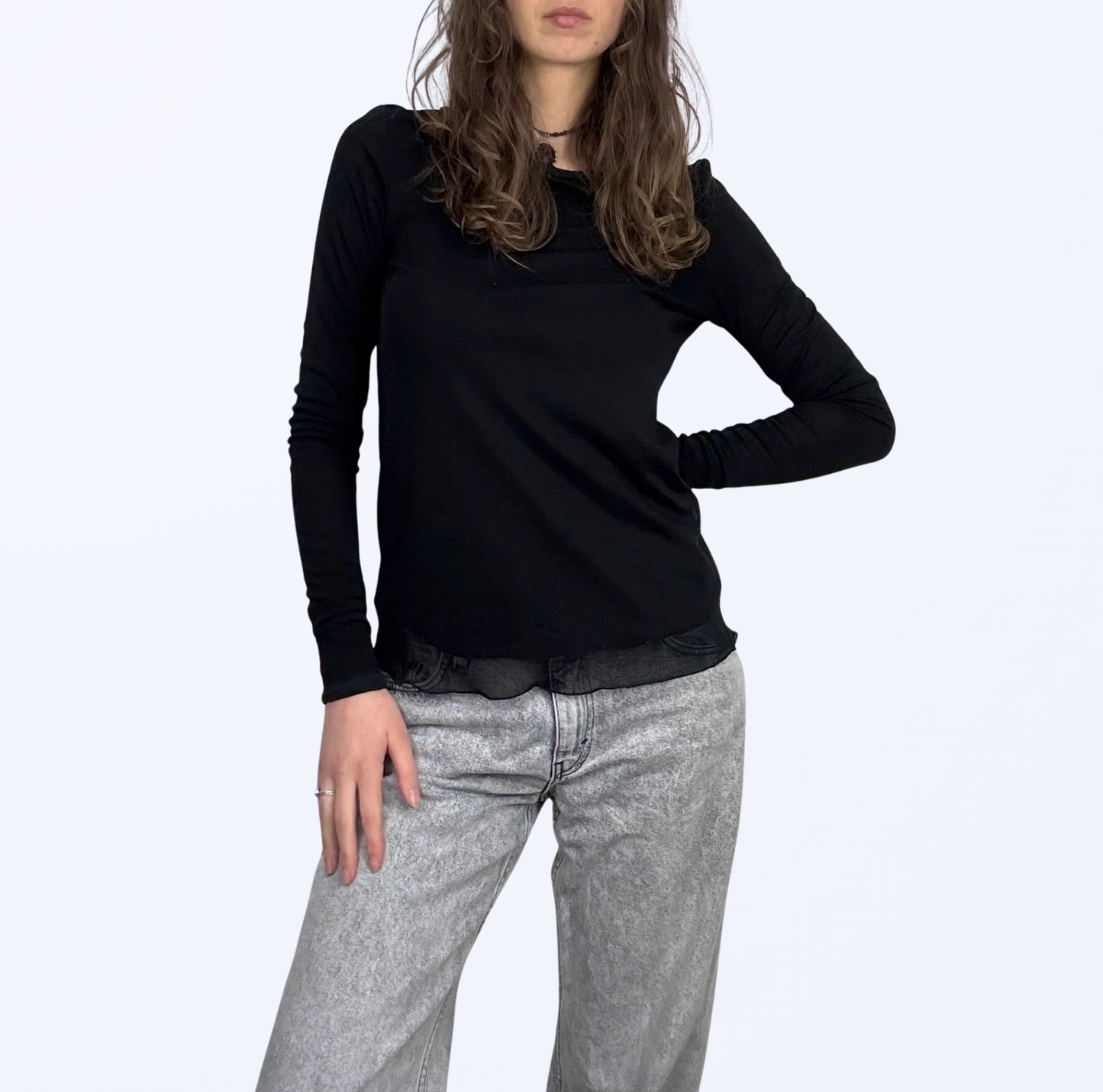 Max Mara Longsleeve Mesh Teos Vintage Onlineshop