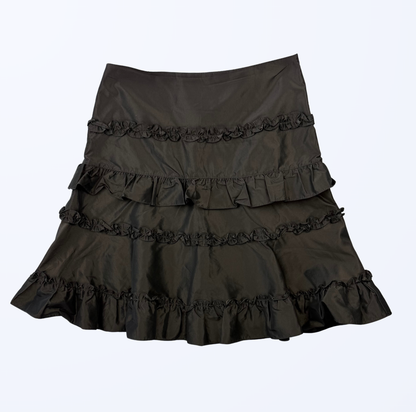 Sa Va Midirock Rüschen dunkelbran Teos Vintage Onlineshop