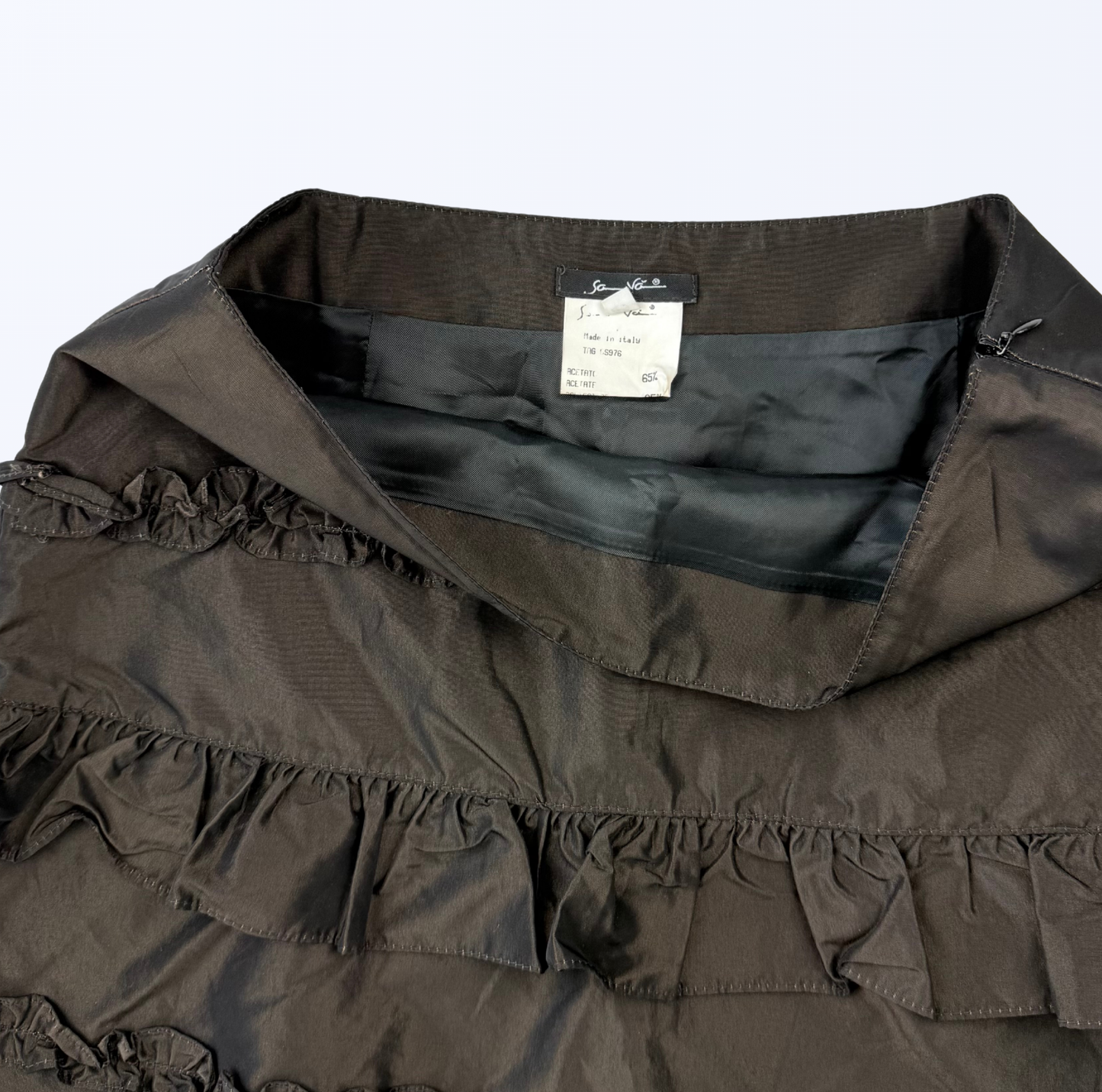 Sa Va Midirock Rüschen dunkelbran Teos Vintage Onlineshop