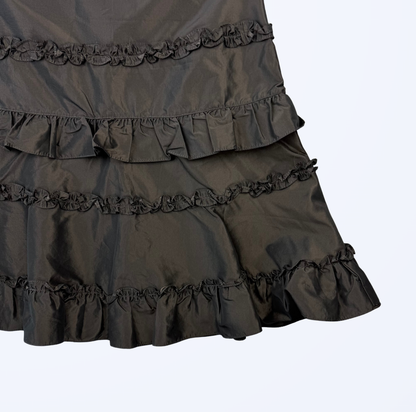 Sa Va Midirock Rüschen dunkelbran Teos Vintage Onlineshop
