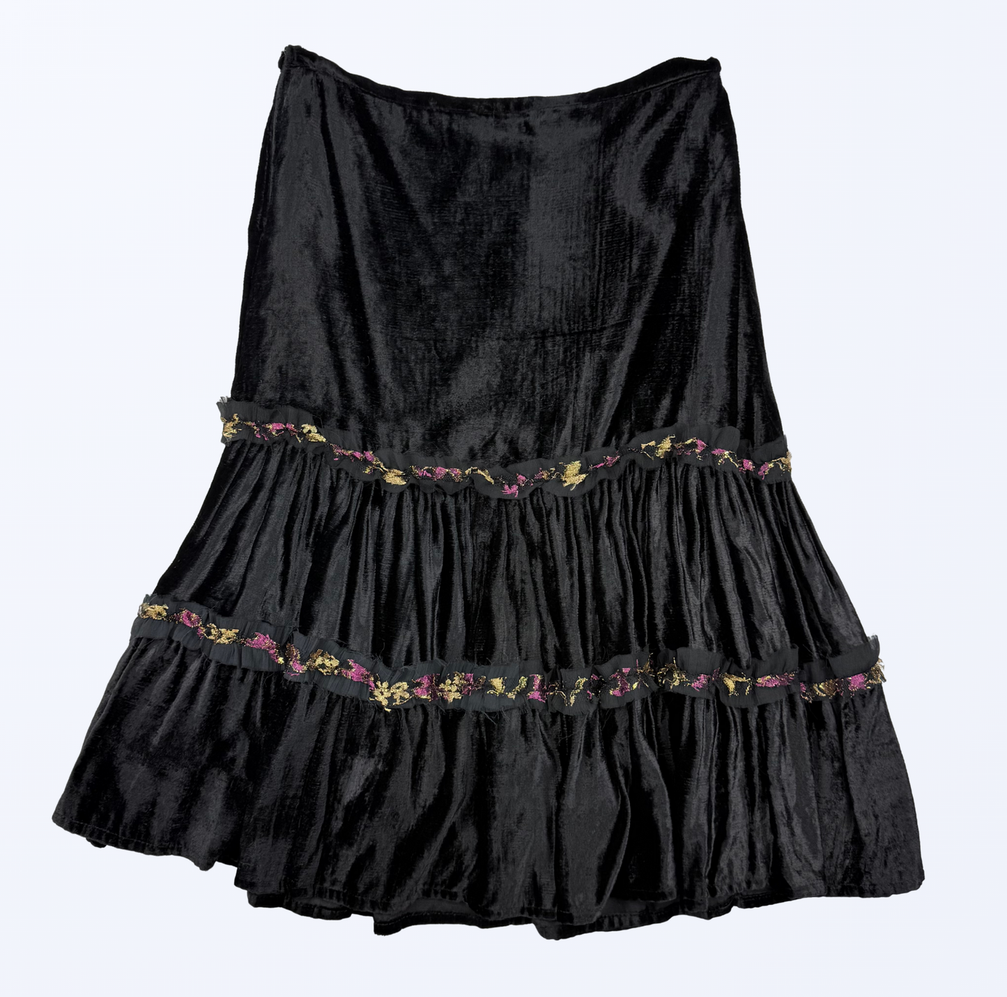 Samtrock Cinbipel schwarz Whimsical 90s Style Teos Vintage Onlineshop