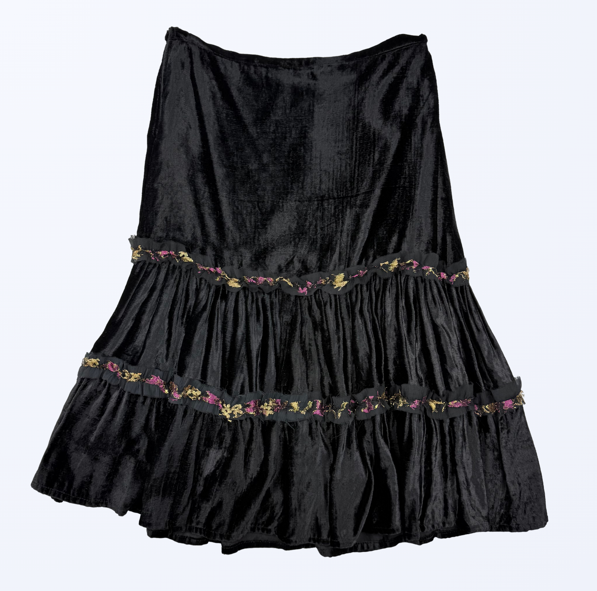Samtrock Cinbipel schwarz Whimsical 90s Style Teos Vintage Onlineshop