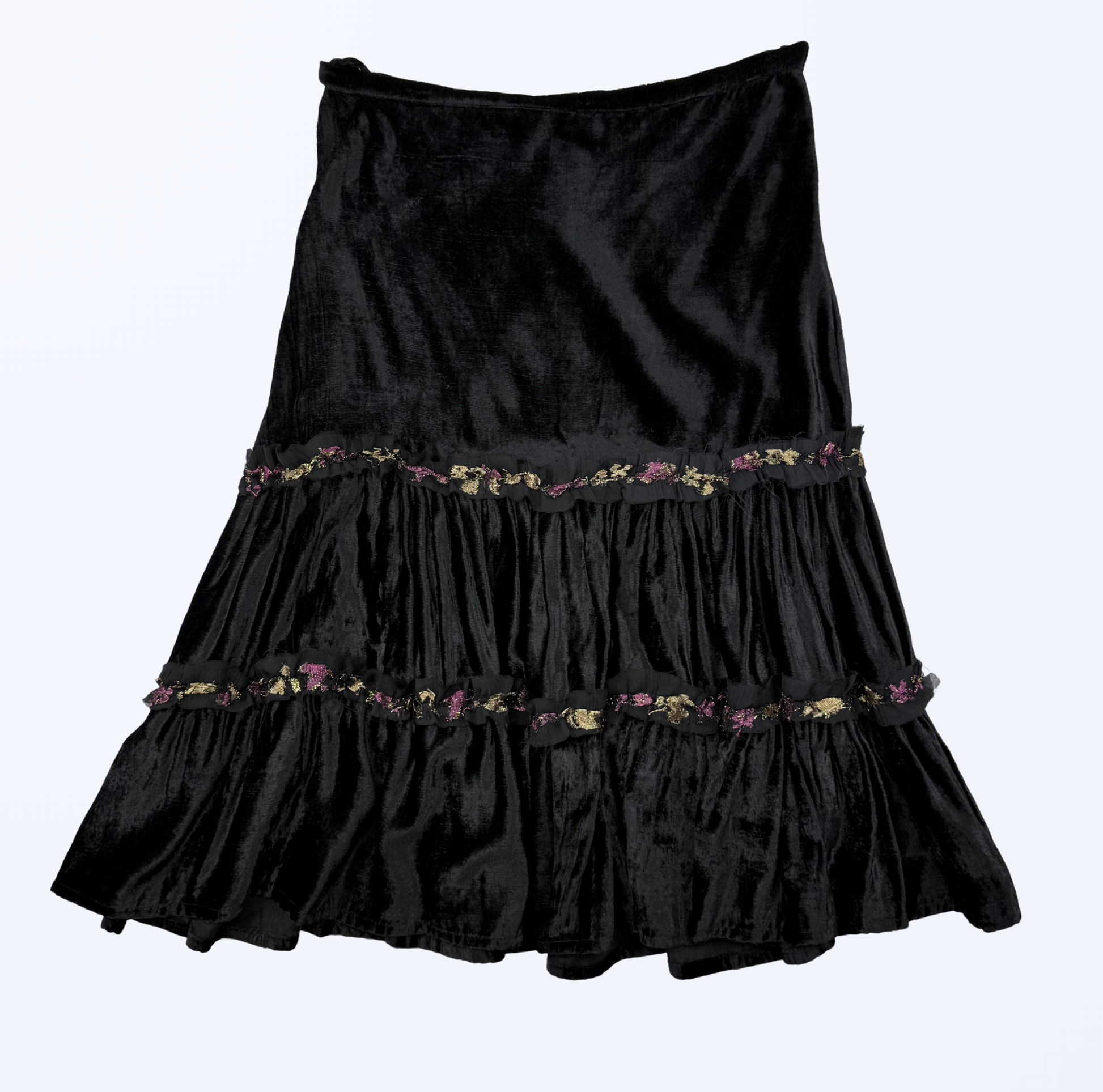 Samtrock Cinbipel schwarz Whimsical 90s Style Teos Vintage Onlineshop