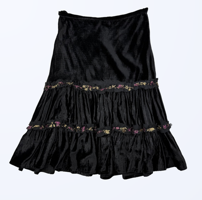 Samtrock Cinbipel schwarz Whimsical 90s Style Teos Vintage Onlineshop
