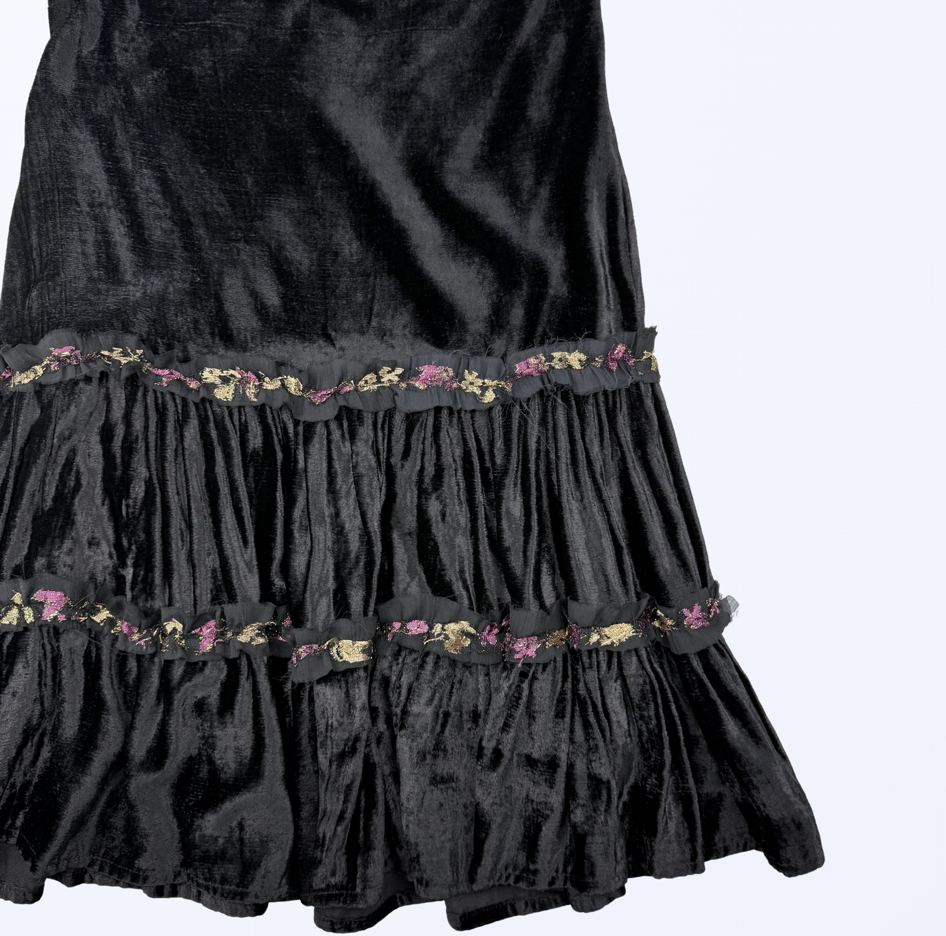 Samtrock Cinbipel schwarz Whimsical 90s Style Teos Vintage Onlineshop