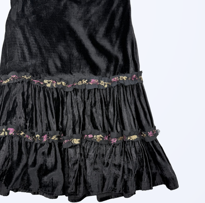 Samtrock Cinbipel schwarz Whimsical 90s Style Teos Vintage Onlineshop