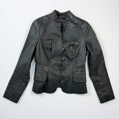 90s Style Lederjacke Lederblazer Vintage Onlineshop