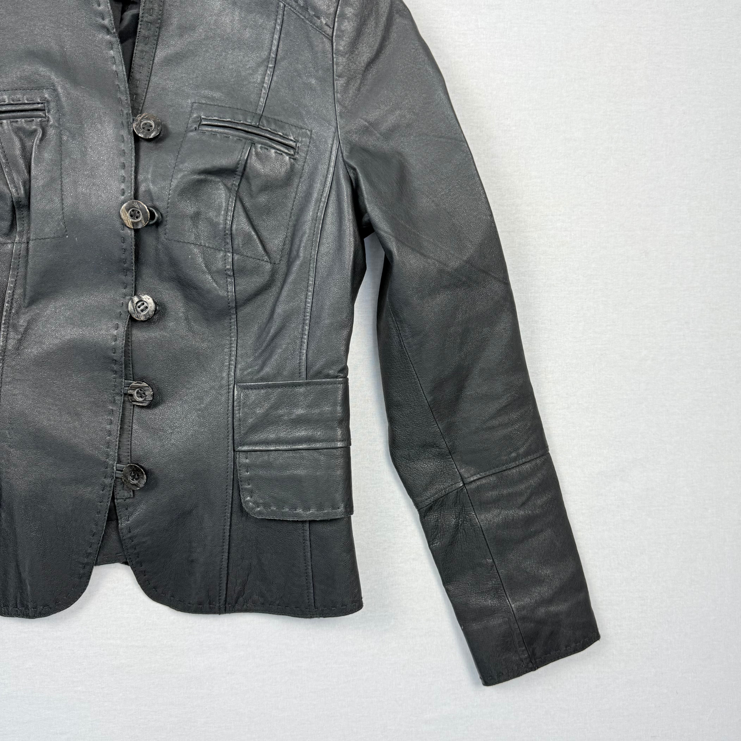 90s Style Lederjacke Lederblazer Vintage Onlineshop