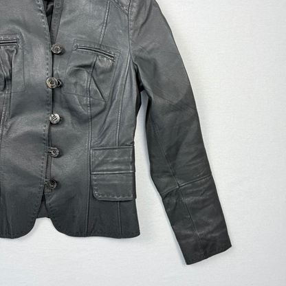 90s Style Lederjacke Lederblazer Vintage Onlineshop