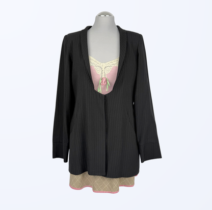 Sarah Pacini Blazer Nadelstreifen Designer Second Hand Teos Vintage Onlineshop
