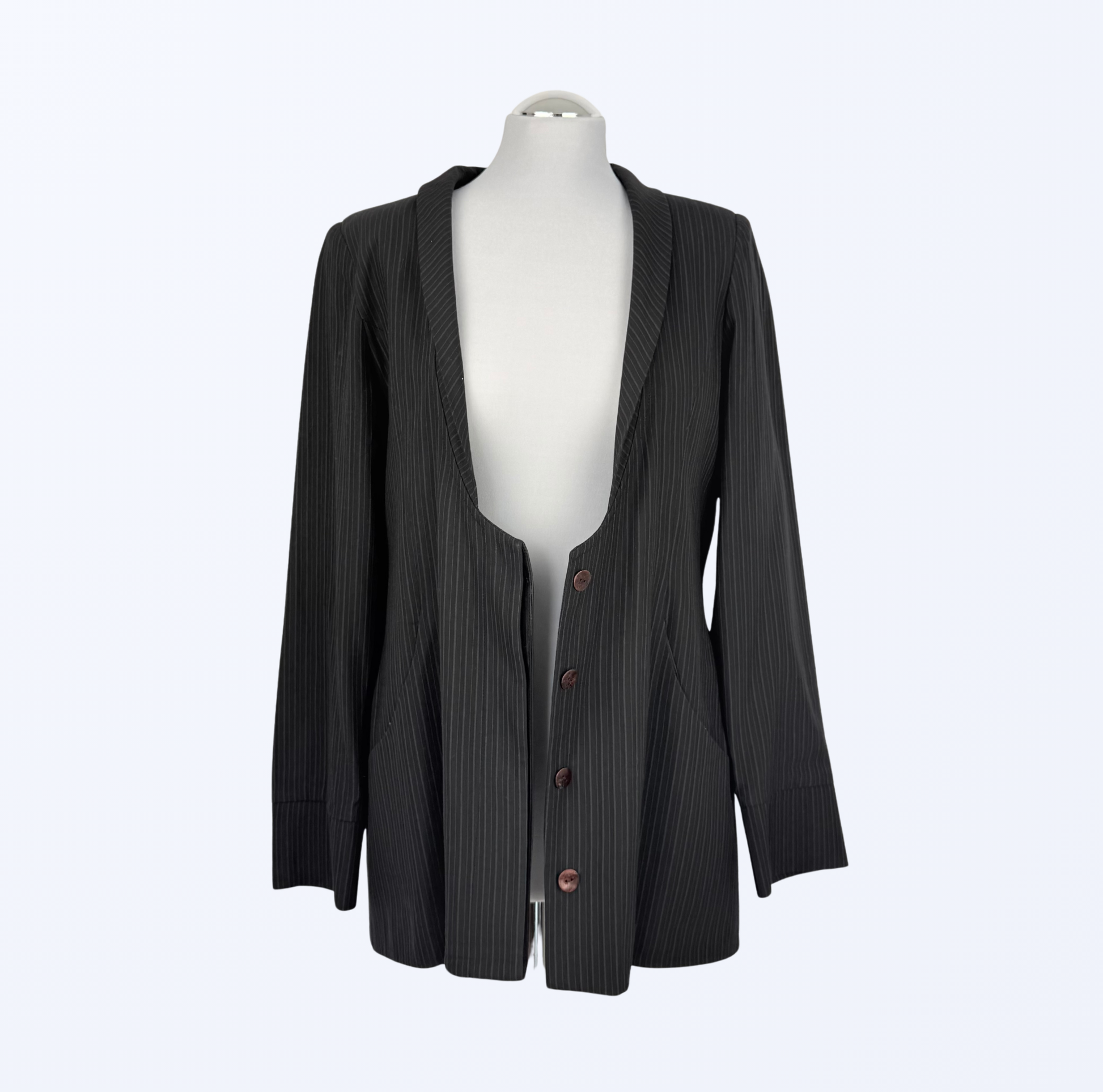 Sarah Pacini Blazer Nadelstreifen Designer Second Hand Teos Vintage Onlineshop