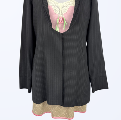 Sarah Pacini Blazer Nadelstreifen Designer Second Hand Teos Vintage Onlineshop