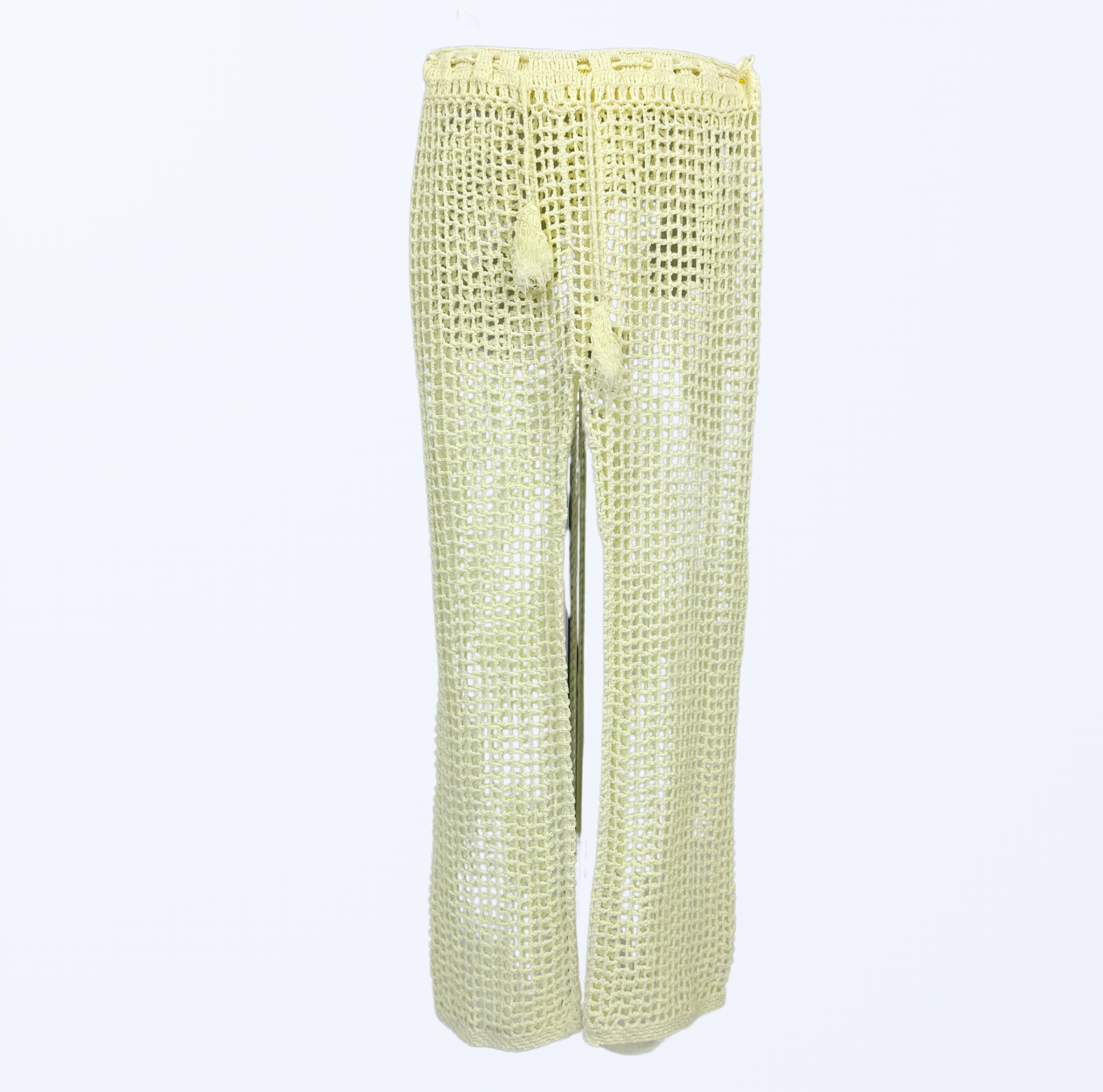 Festival Set Häkelhose Häkeltop creme S/M Teos Vintage Onlineshop
