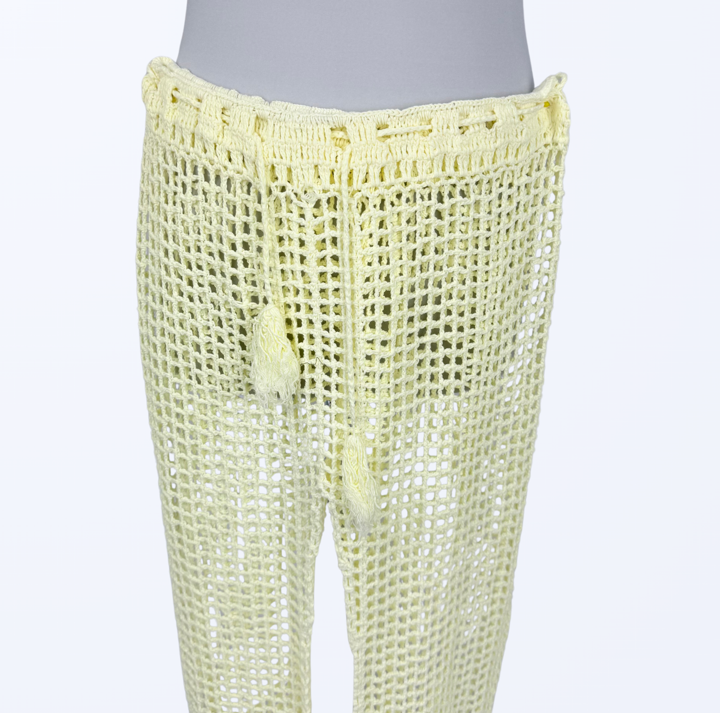 Festival Set Häkelhose Häkeltop creme S/M Teos Vintage Onlineshop