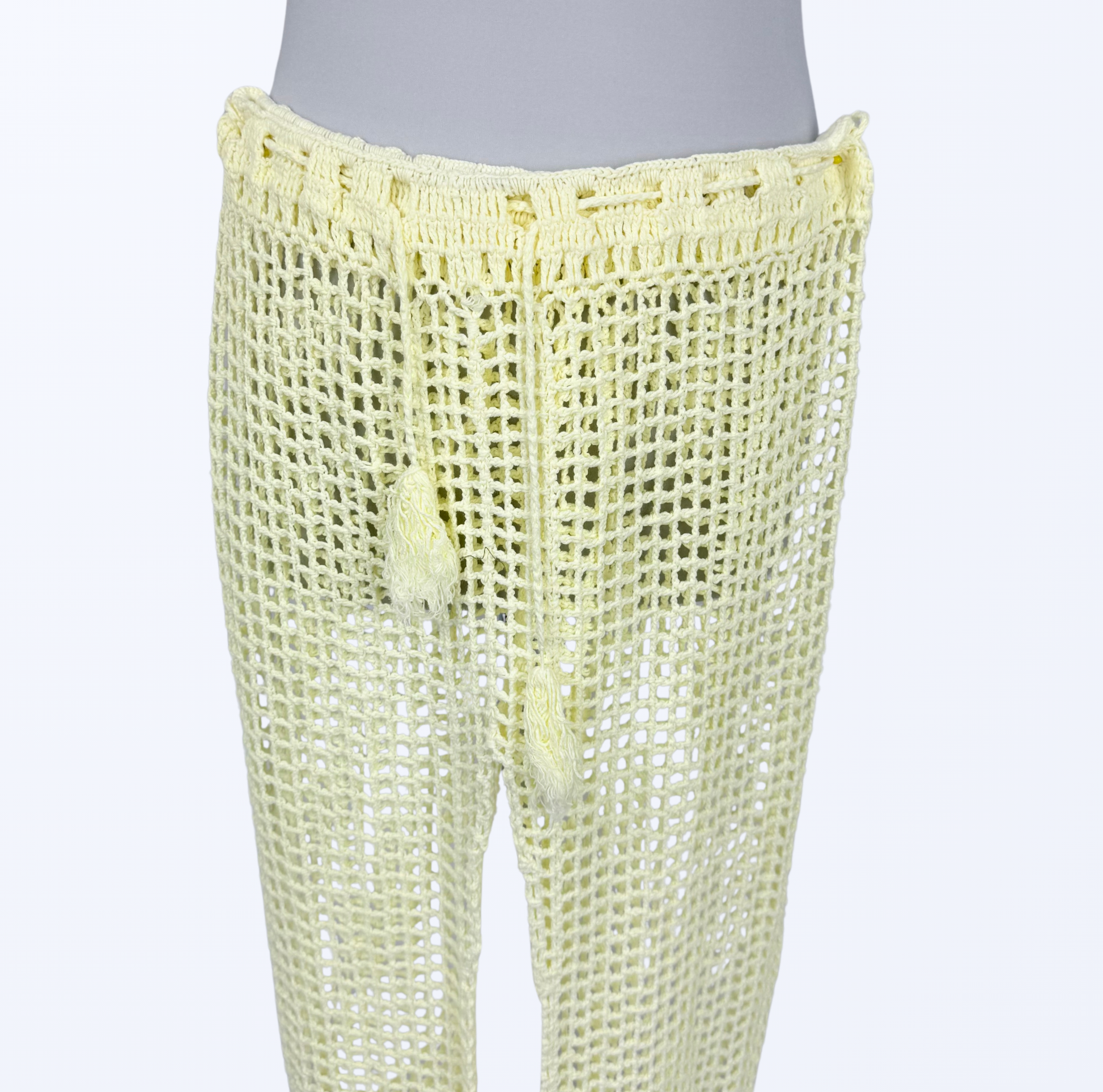 Festival Set Häkelhose Häkeltop creme S/M Teos Vintage Onlineshop