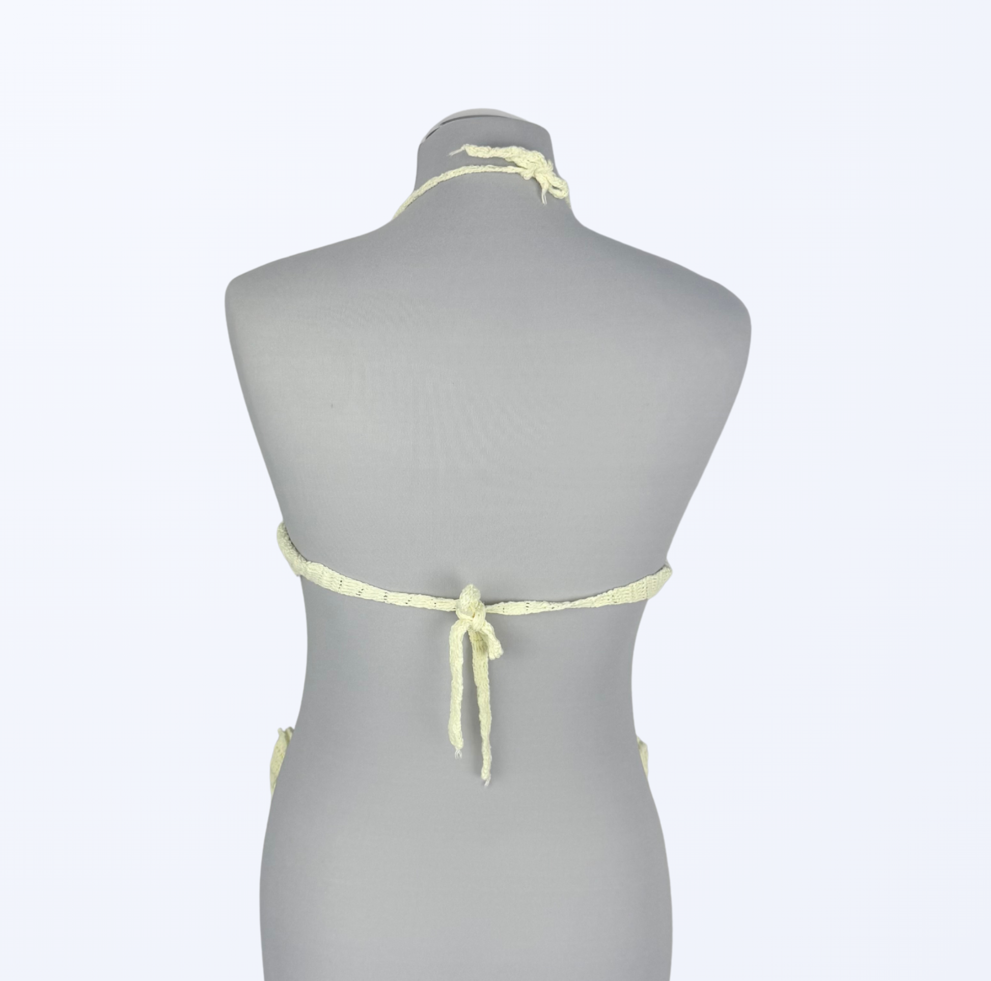 Festival Set Häkelhose Häkeltop creme S/M Teos Vintage Onlineshop