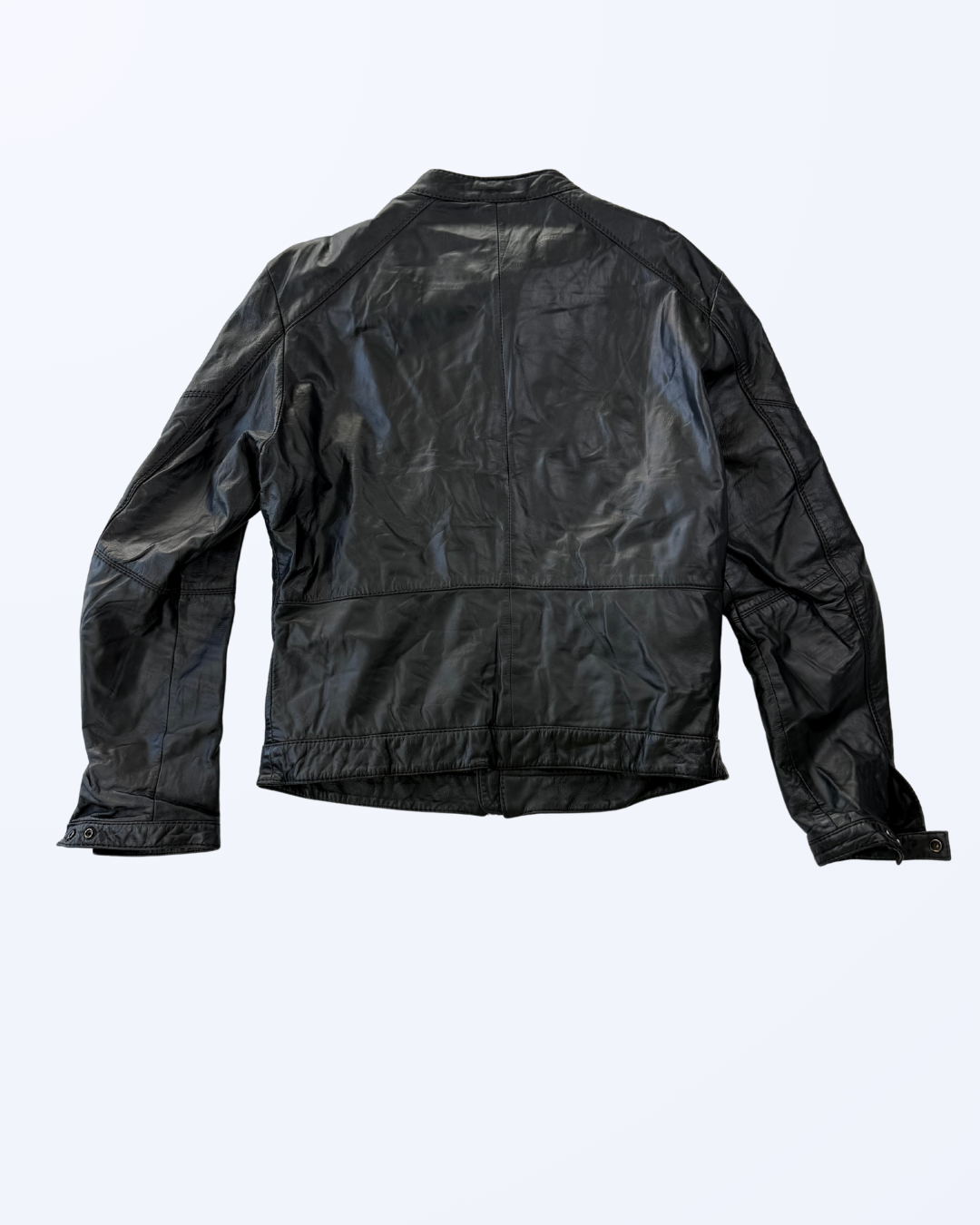 Sixty Energie Lederjacke Vintage schwarz 90s Style Gr. L Teos Vintage Onlineshop