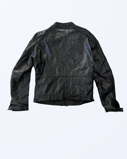 Sixty Energie Lederjacke Vintage schwarz 90s Style Gr. L Teos Vintage Onlineshop