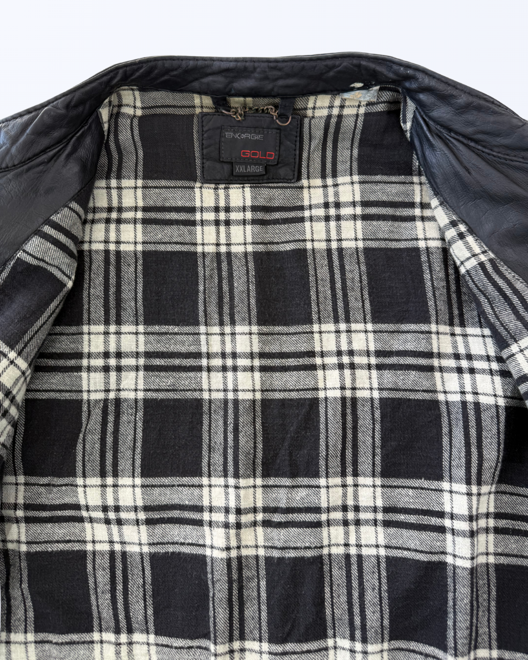 Sixty Energie Lederjacke Vintage schwarz 90s Style Gr. L Teos Vintage Onlineshop