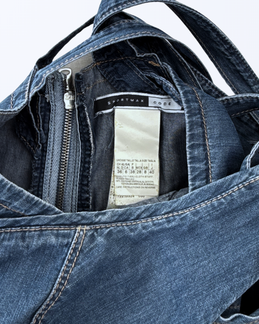 Sportmax Code by Max Mara Jeanskleid Denimkleid Mini Boho Festival