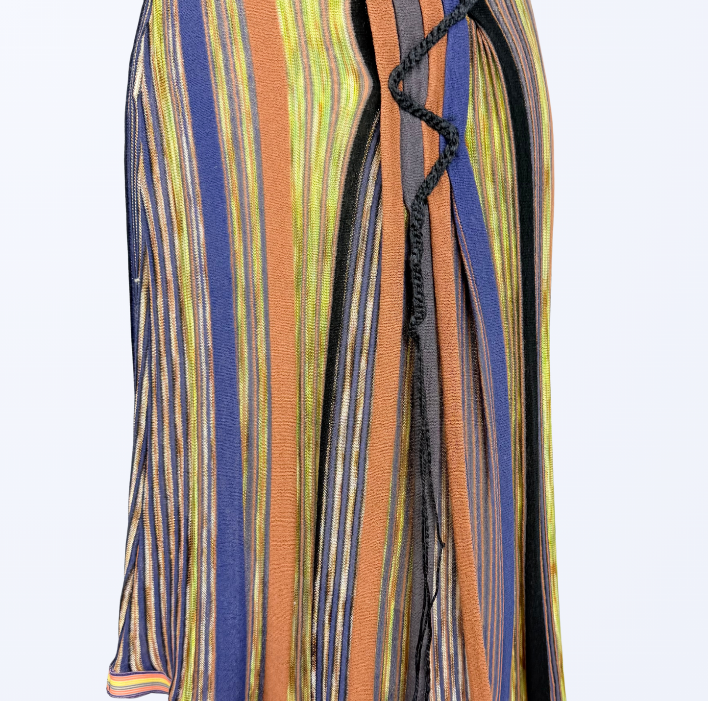 Rare Stefanel Midirock asymmetrisch Streifen 90s Style Teos vintage Online shop