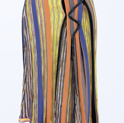Rare Stefanel Midirock asymmetrisch Streifen 90s Style Teos vintage Online shop