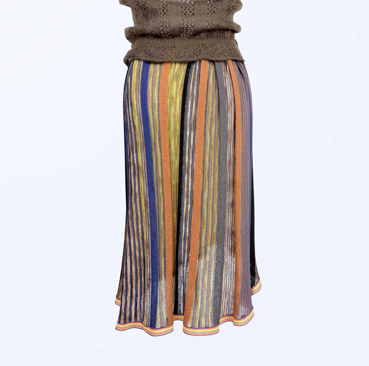 Rare Stefanel Midirock asymmetrisch Streifen 90s Style Teos vintage Online shop