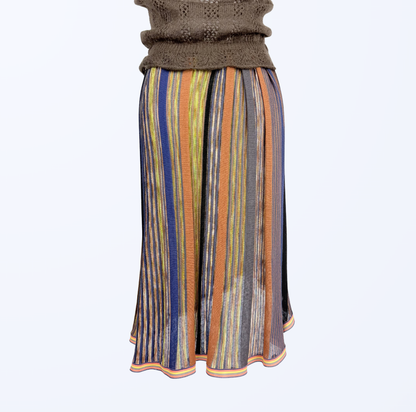 Rare Stefanel Midirock asymmetrisch Streifen 90s Style Teos vintage Online shop