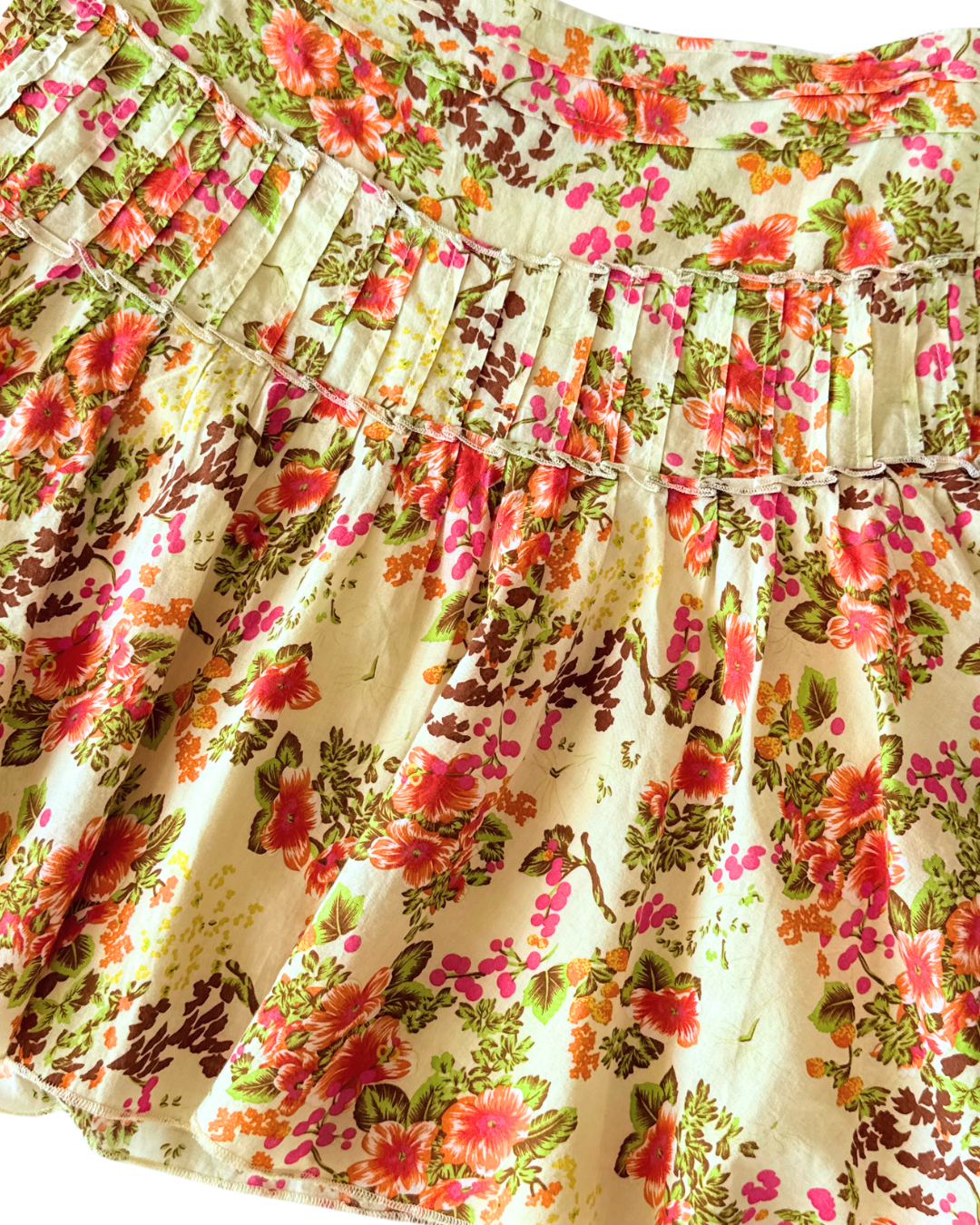 Stefanel Miniwock Blumenmuster Gr. XS/S Teos vintage Onlineshop