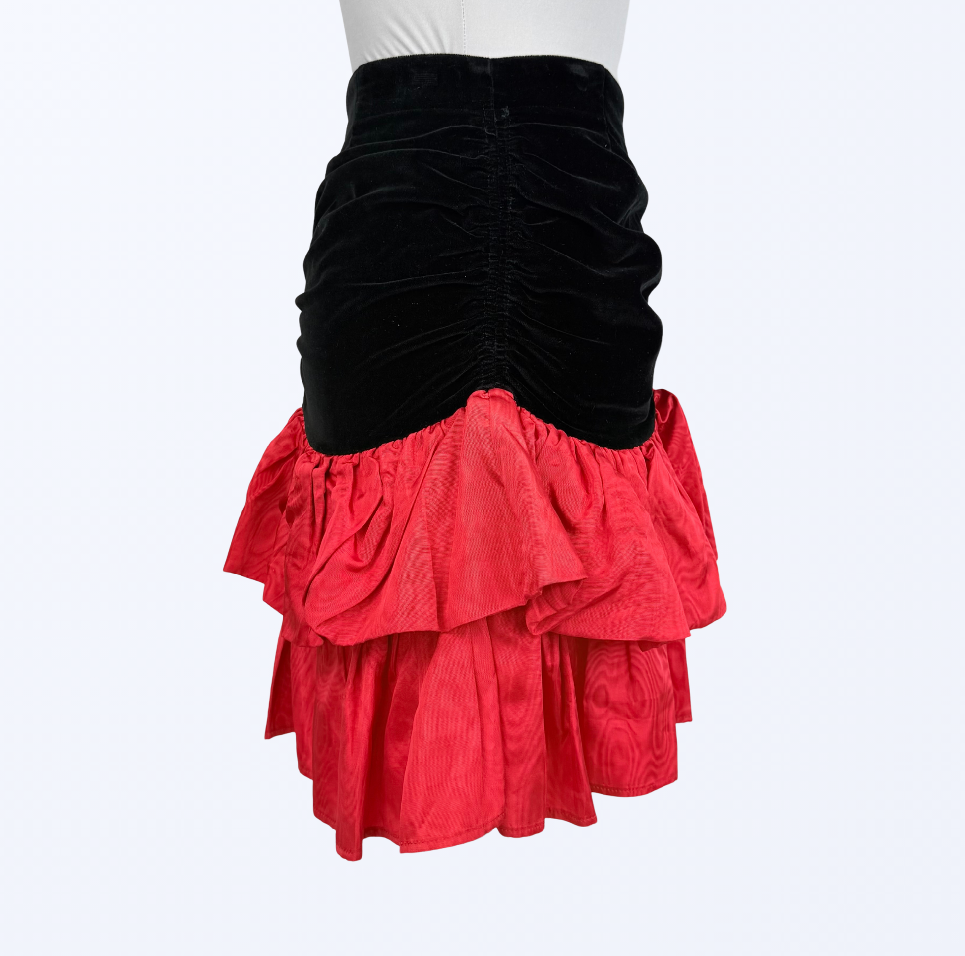 Salsa Tango Vintage Rock Volants Rosen Samt schwarz rot Teos Vintage Onlineshop