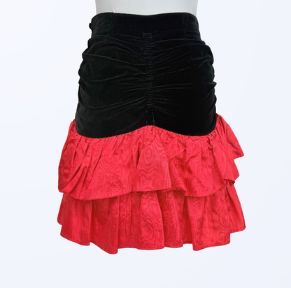 Salsa Tango Vintage Rock Volants Rosen Samt schwarz rot Teos Vintage Onlineshop