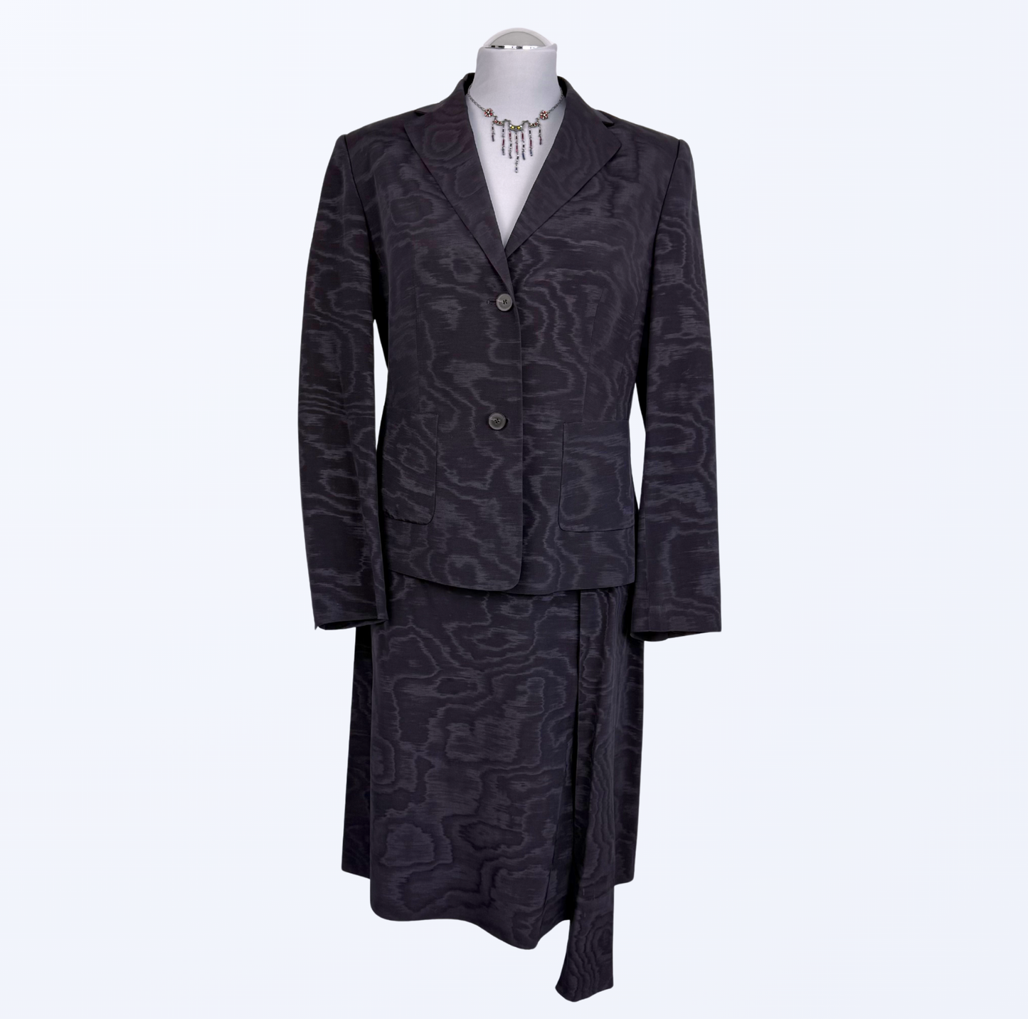 Toni Grad Set Rock Blazer lila schwarz muster