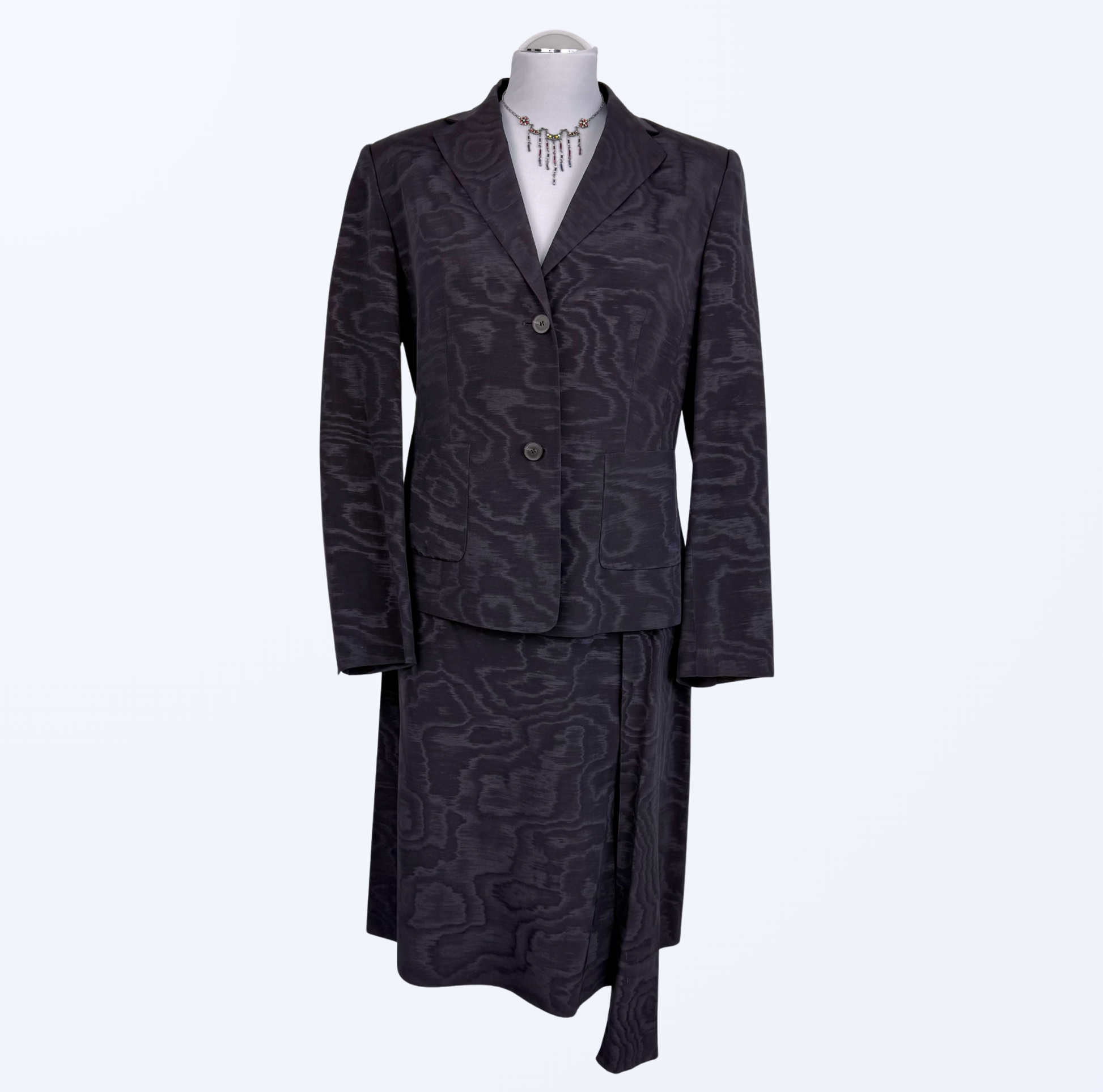 Toni Grad Set Rock Blazer lila schwarz muster