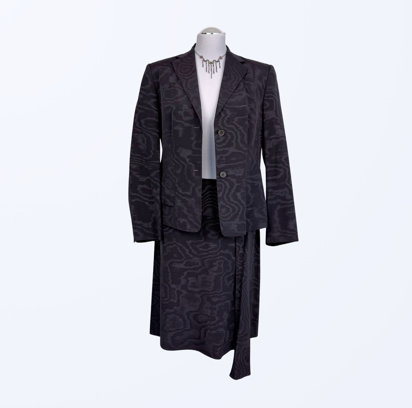 Toni Grad Set Rock Blazer lila schwarz muster