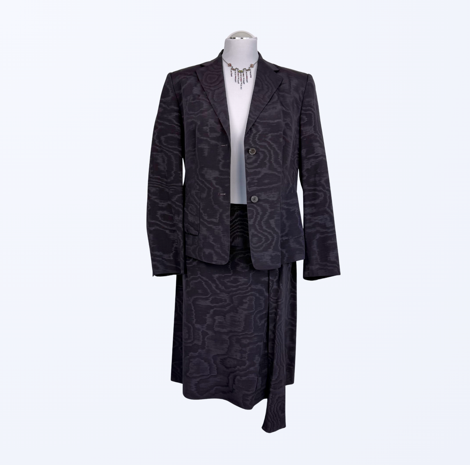 Toni Grad Set Rock Blazer lila schwarz muster