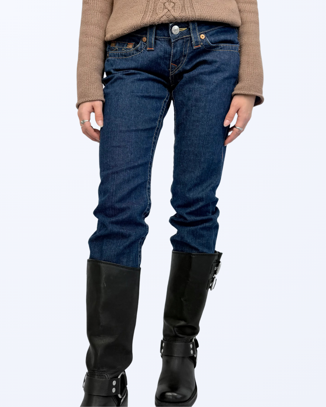 True Religion Jeans low waist straight Jeans Teos Vintage