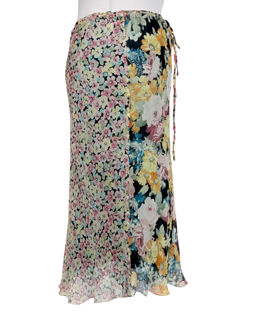 Twin Set Simona Barbieri Midirock Seide Blumenmuster Sommerrock Teos Vintage onlineshop