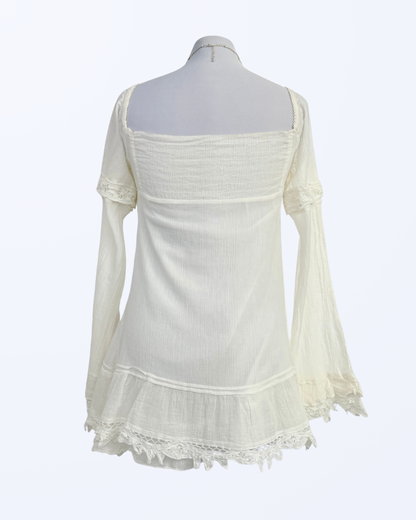 Ungrid Off Shpulder Kleid Fesitval Boho Fairy Whimsical Whimsy Teos vintage Onlineshop