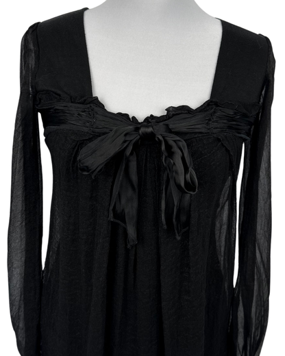 Verso Kleid Seide schwarz Glitzer Gr. M Teos vintage Onlineshop