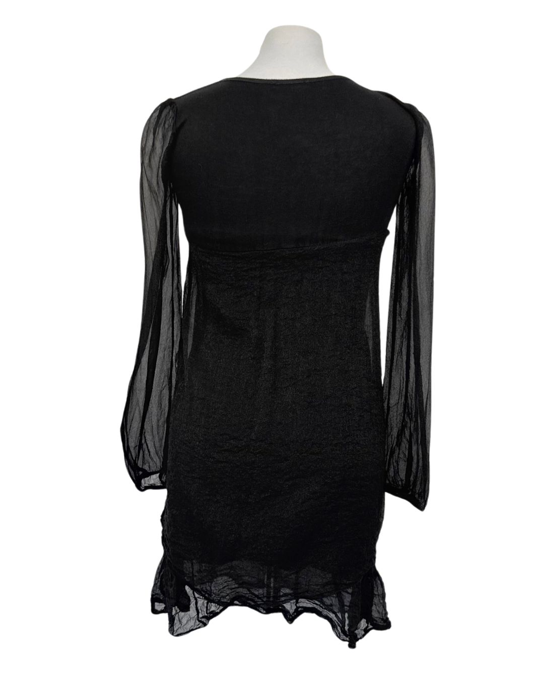 Verso Kleid Seide schwarz Glitzer Gr. M Teos vintage Onlineshop